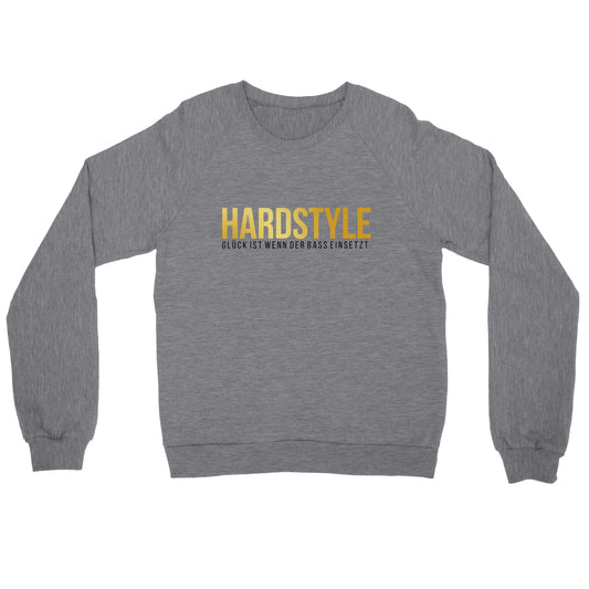 Hardstyle, Glück ist wenn der Bass einsetzt - Premium Männer / Unisex Pullover mit Rundhalsausschnitt