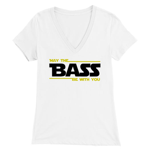 May the Bass be with you - Premium Damen-T-Shirt mit V-Ausschnitt