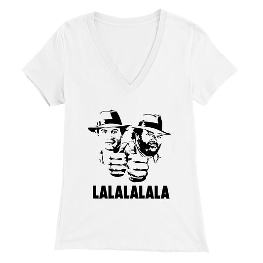 Lalalalala - Premium Damen-T-Shirt mit V-Ausschnitt