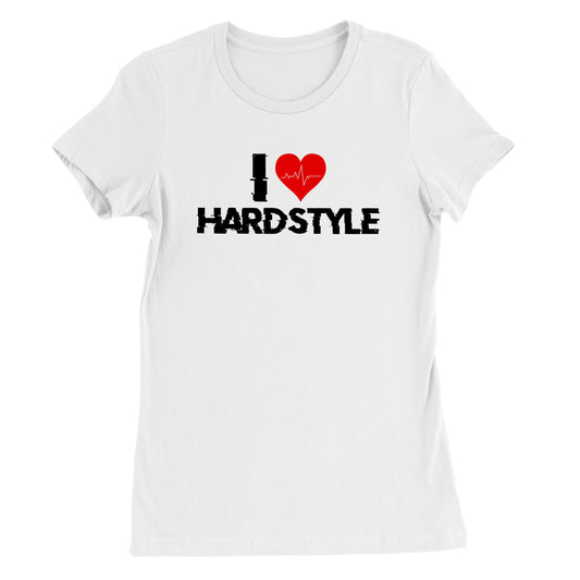 I love Hardstyle - Premium Damen-T-Shirt mit Rundhalsausschnitt