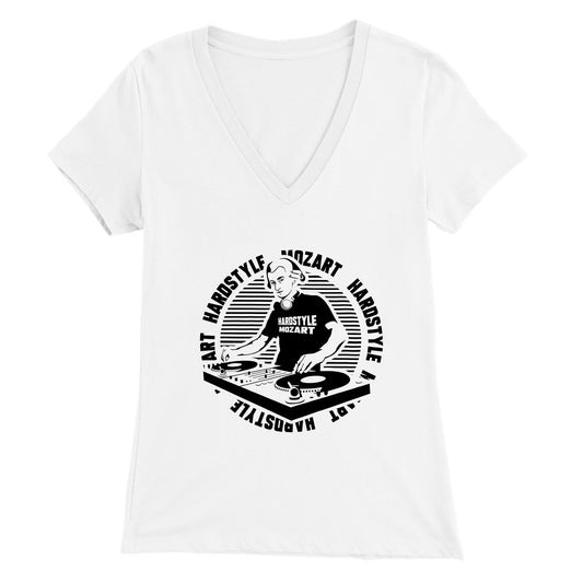 Mozart Hardstyle - Premium Damen-T-Shirt mit V-Ausschnitt