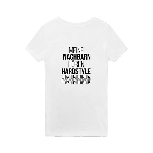 Meine Nachbarn hören Hardstyle - Premium Damen-T-Shirt mit Rundhalsausschnitt