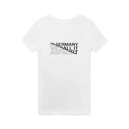 In Germany we call it ABFAHRT - Premium Damen-T-Shirt mit Rundhalsausschnitt