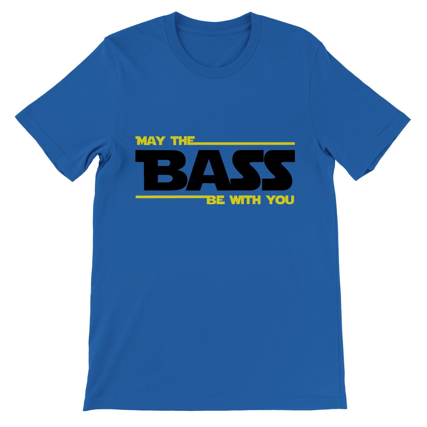 May the Bass be with you - Premium Männer / Unisex T-Shirt mit Rundhalsausschnitt