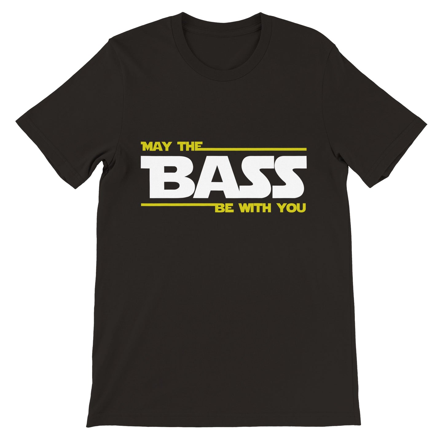 May the Bass be with you - Premium Männer / Unisex T-Shirt mit Rundhalsausschnitt